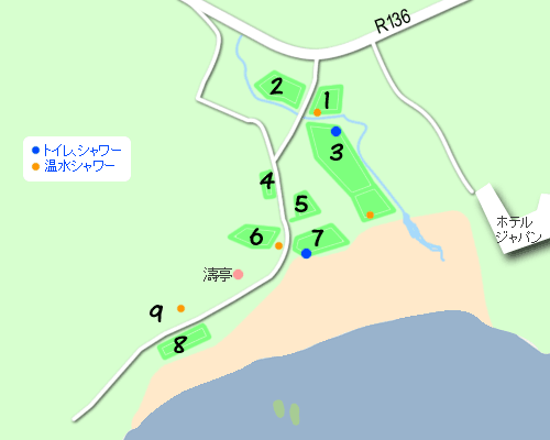 入田浜の駐車場